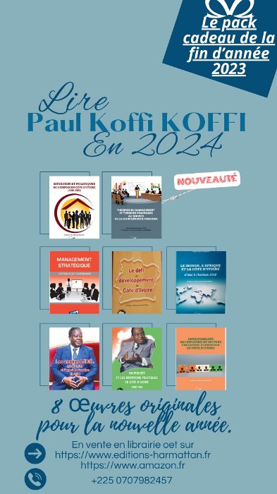 Littérature : Le Ministre Paul Koffi Koffi "offre" 8 œuvres originales pour la nouvelle année